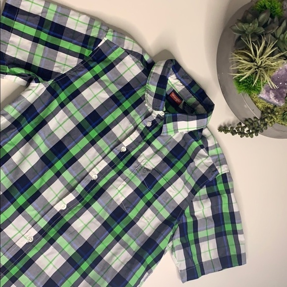 Wrangler Casual Plaid Boys Button Down Shirt - Picture 1 of 7